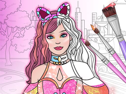 Dress Up Games and Coloring Book