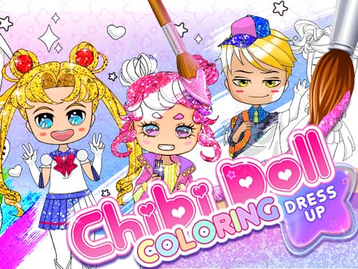 Chibi Doll Coloring and Dress Up